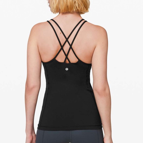 lululemon athletica Tops - Lululemon Free To Be Tank Top *Everlux Black Size 4 Yoga Workout Excellent